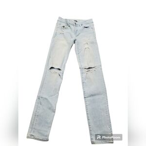 American Eagle Super Stretch Distressed Skinny Jeans | Size 0